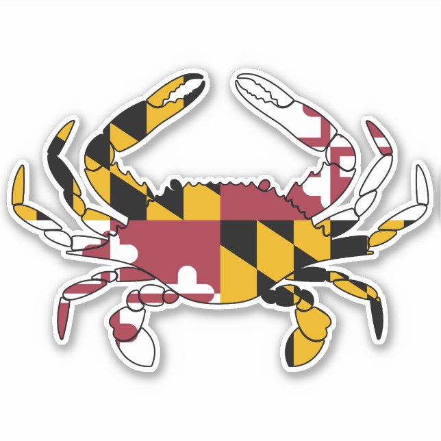 Maryland State Flag Blue Crab Aufkleber (Vorderseite)