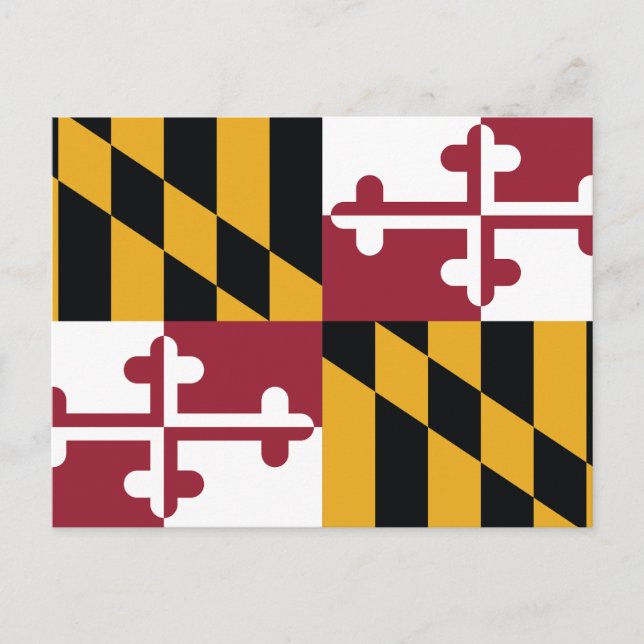 Maryland State Flag Calvert Crossland Postkarte (Vorderseite)