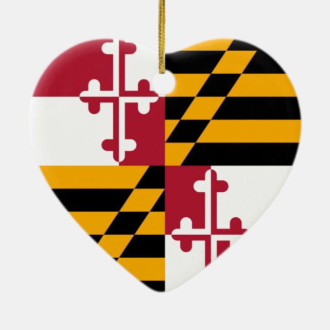 Maryland State Flag Colors Accent Keramikornament (Hinten)