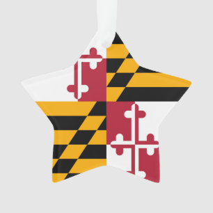 Maryland State Flag Colors Accent Ornament
