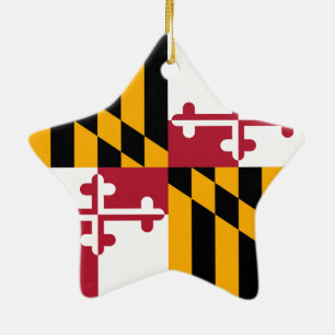Maryland State Flag Colors Graphic Keramikornament