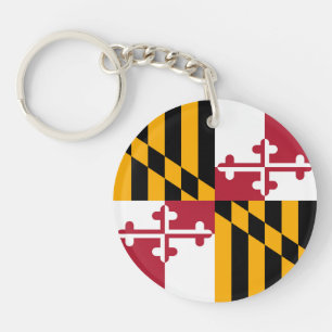 Maryland State Flag Colors Graphic Schlüsselanhänger