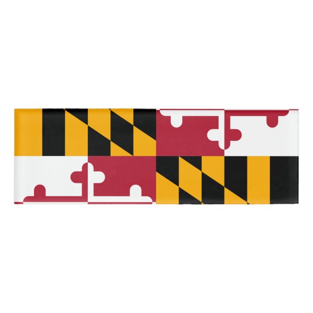 Maryland State Flag Colors Namenschild (Vorderseite)