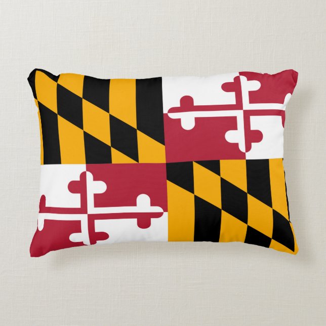 Maryland State Flag Design Accent Dekokissen (Vorderseite)