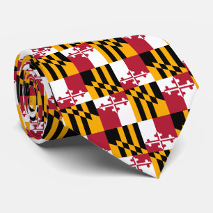 Maryland State Flag Design Accent Krawatte