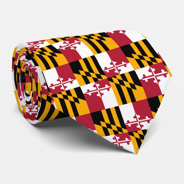 Maryland State Flag Design Accent Krawatte (Gerollt)