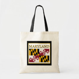 Maryland State Flag Design Budget Canvas Bag Tragetasche