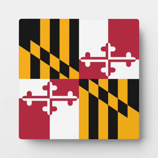 Maryland State Flag Design Decoration Fotoplatte (Vorderseite)