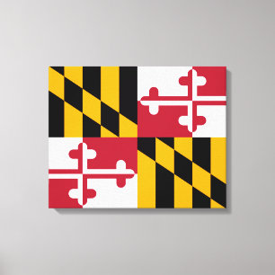 Maryland State Flag Design Decoration Leinwanddruck