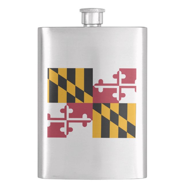 Maryland State Flag Design Flachmann (Vorderseite)