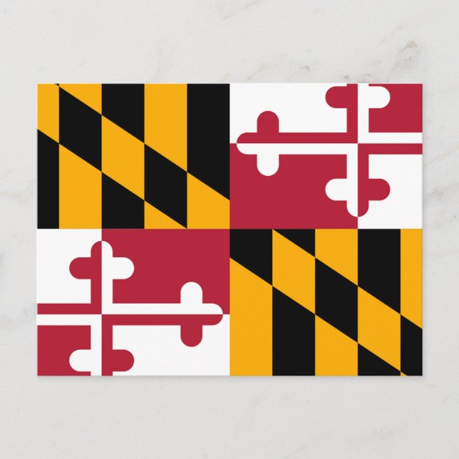 Maryland State Flag Design Postkarte (Vorderseite)