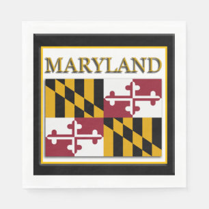 Maryland State Flag Design Serviette