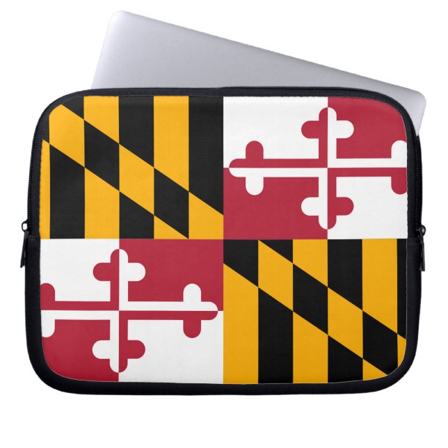 Maryland State Flag Design Style Laptopschutzhülle (Vorderseite)