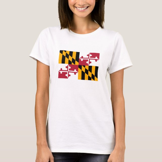 Maryland State Flag Design T-Shirt (Vorderseite)