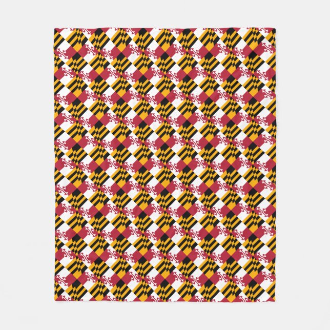 Maryland State Flag Festivals Design Fleecedecke (Vorderseite)