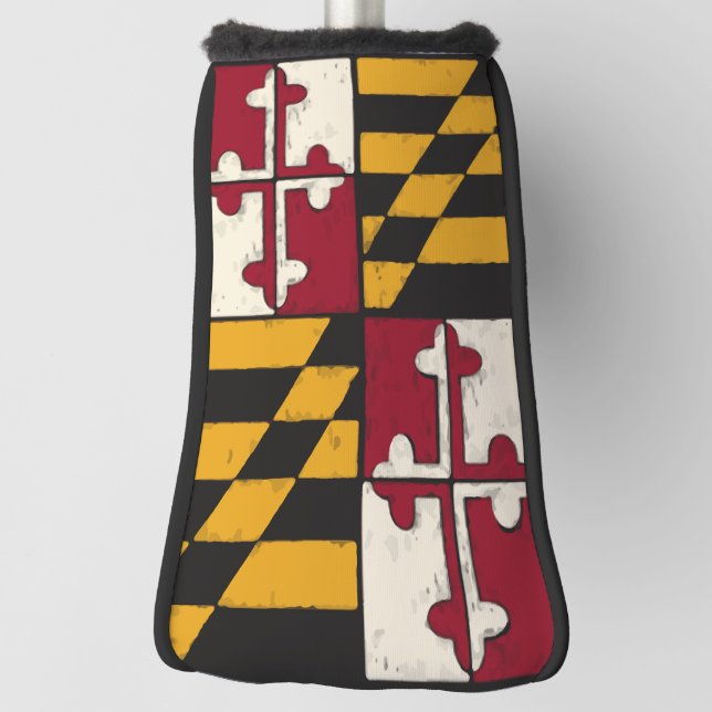 Maryland State Flag Golf Handgestrichen Design Headcover (Rotieren 90)