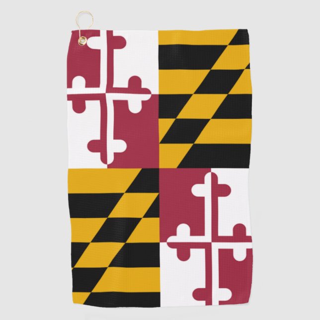 Maryland State Flag Golf Towel Golfhandtuch (Vorderseite)