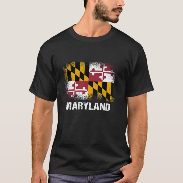 Maryland State Flag Long Sleeve T Shirt (Vorderseite)