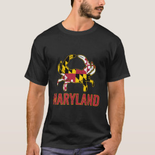 Maryland State Flag Maryland Staat Blue Crab Flag T-Shirt