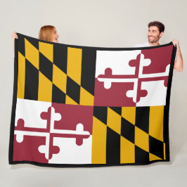 Maryland State Flag Print Patriotc Fleecedecke