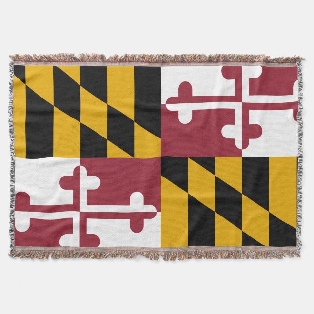 Maryland State Flag Print Patriotic Decke (Vorderseite)