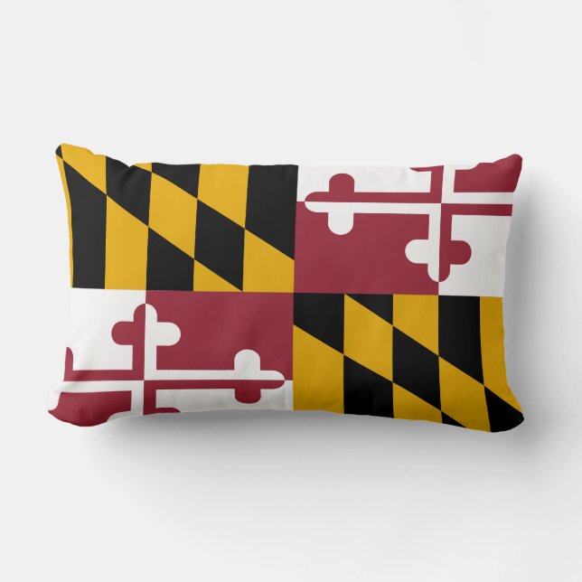 Maryland State Flag Print Patriotic Lendenkissen (Vorderseite)