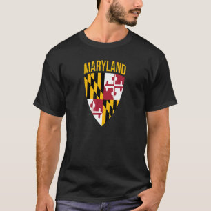 Maryland State Flag Shield Md Baltimore Prix T-Shirt