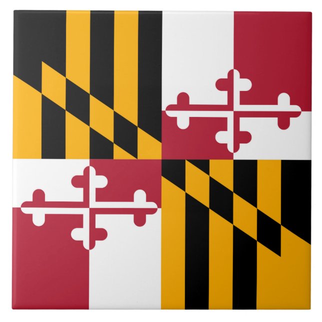 Maryland State Flag Stil Dekoration Fliese (Vorderseite)