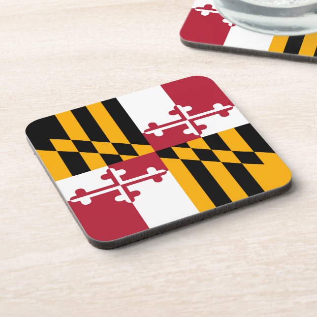Maryland State Flag Stilvolle Grafik Untersetzer (Linke Seite)