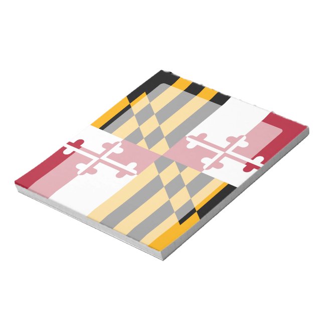 Maryland State Flag Stilvolles Display Notizblock (Rotiert)