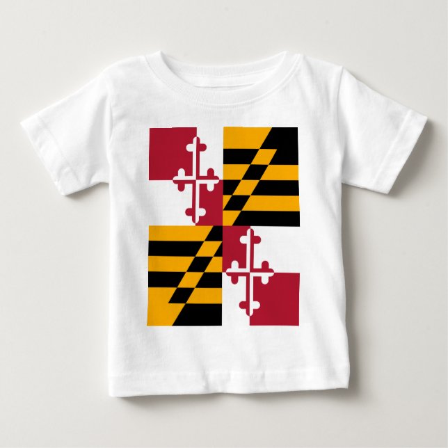 Maryland State Flag Stylish Baby T-shirt (Vorderseite)