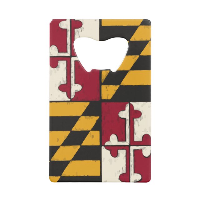 Maryland State Flag Swag  Geldbeutel Flaschenöffner (Vorderseite)