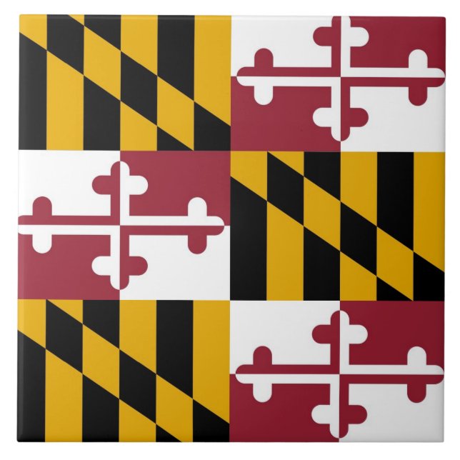 Maryland State Flag Tile Fliese (Vorderseite)