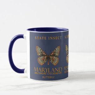Maryland Territory Insect Checkerspot Butterfly Tasse