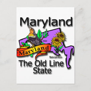 Maryland The Old Staat Line Bird Postkarte