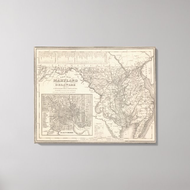Maryland und Delaware 2 Leinwanddruck (Vorderseite)