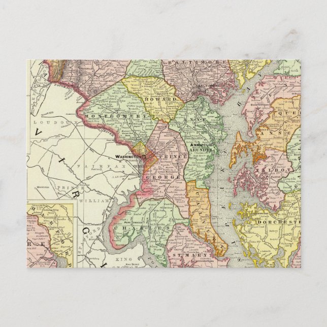 Maryland und Delaware Postkarte (Vorderseite)