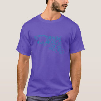 Maryland US-Bundesstaat Mandala Blau Oversized T-Shirt