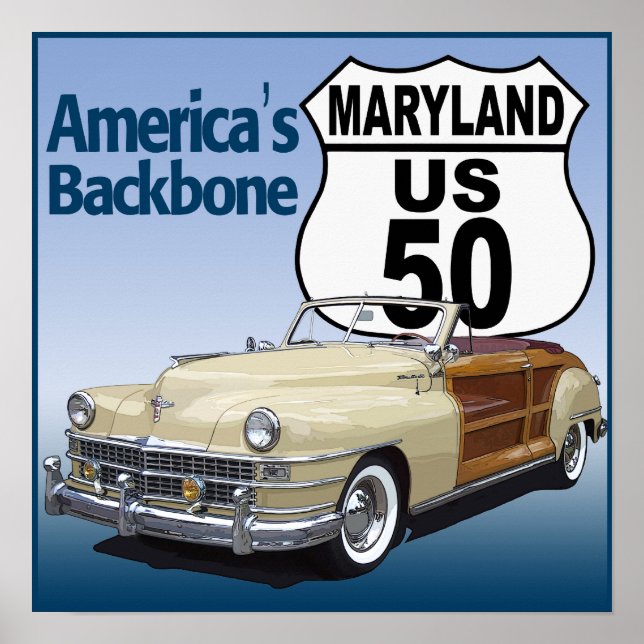 Maryland US Route 50 Poster (Vorne)