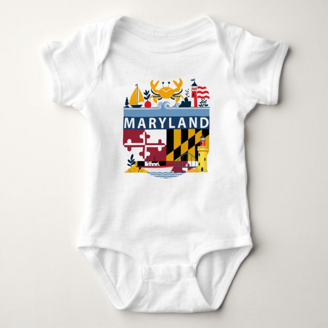 Maryland, USA Baby Strampler (Vorderseite)