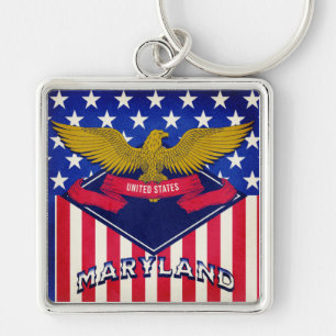 Maryland USA Flag Schlüsselanhänger