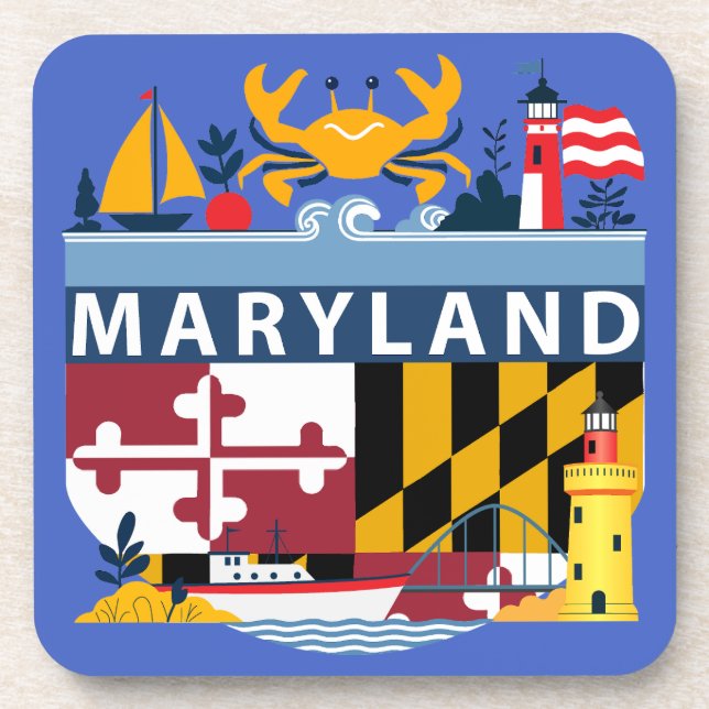 Maryland, USA Getränkeuntersetzer (Vorderseite)