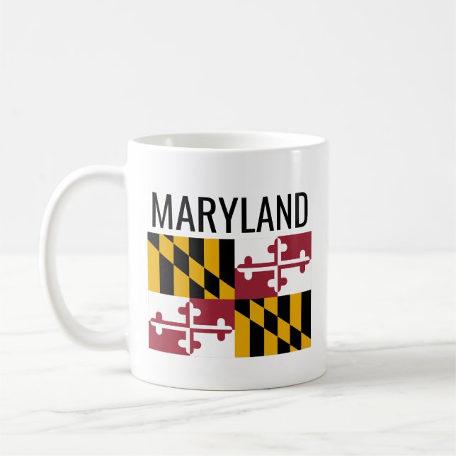 Maryland // USA National State Flag Kaffeetasse (Links)