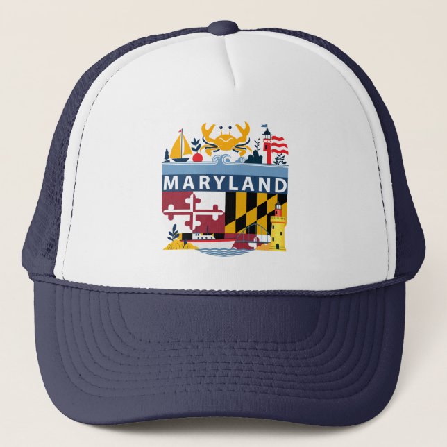 Maryland, USA Truckerkappe (Vorderseite)