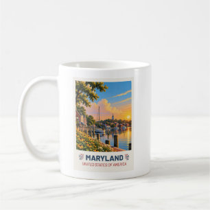 Maryland USA – Vintage-Reise-Tasse Kaffeetasse