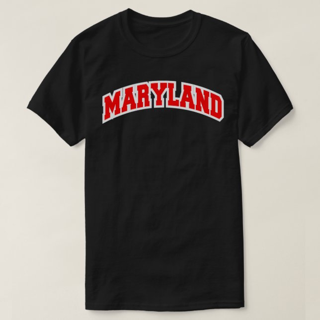 Maryland Varsity Style Vintage  T-Shirt (Design vorne)