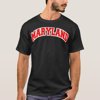Maryland Varsity Style Vintage  T-Shirt