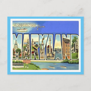 Maryland Vintage Travel Postkarte
