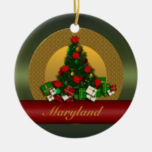 Maryland-Weihnachtsbaum-Verzierung Keramikornament