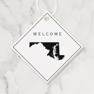 Maryland Welcome Bag Geschenk Tag für Wochenendhoc Geschenkanhänger